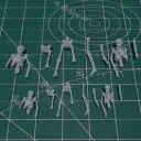 Elementy bazowe – Szkielety (14 elementów) | Zestaw elementów do podstawek figurek RPG stołowych