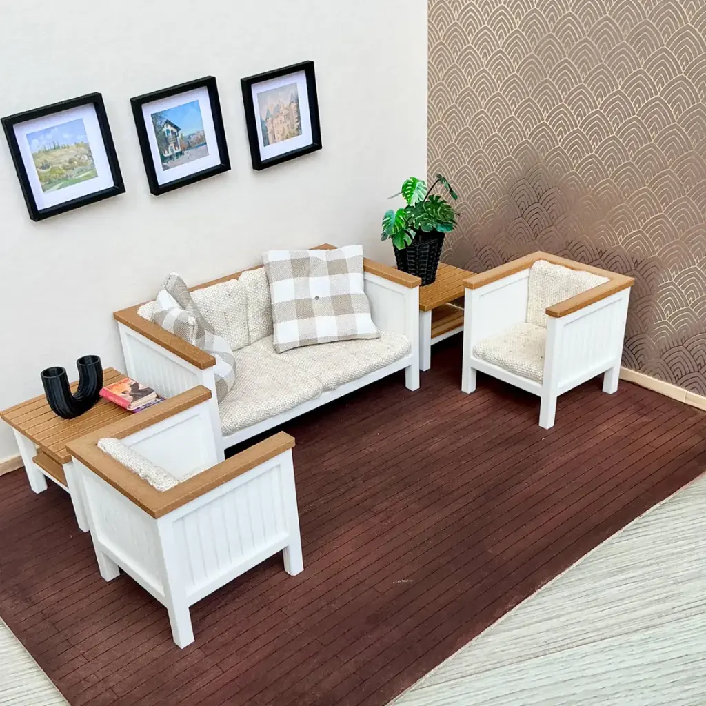 Miniature Living Room Furniture Set Scale 1:12
