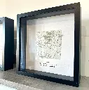 3D City Model in Frame – 25x25 cm | Urban Layout Wall Art