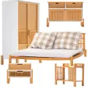 1:12 Bedroom Furniture Set Dollhouse Miniatures